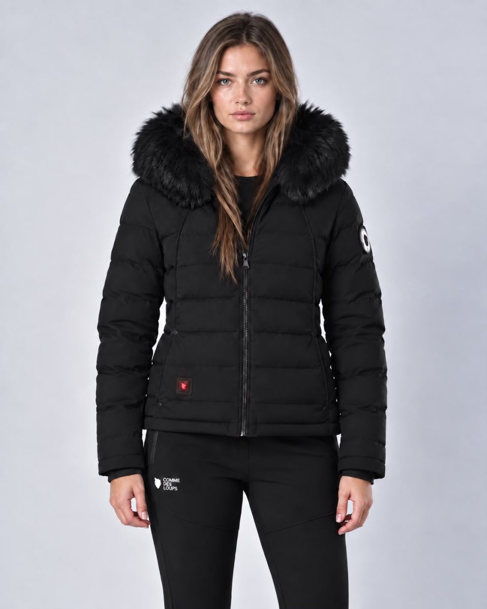 Doudoune Chauffante Capuche Femme BUDAPEST Noir