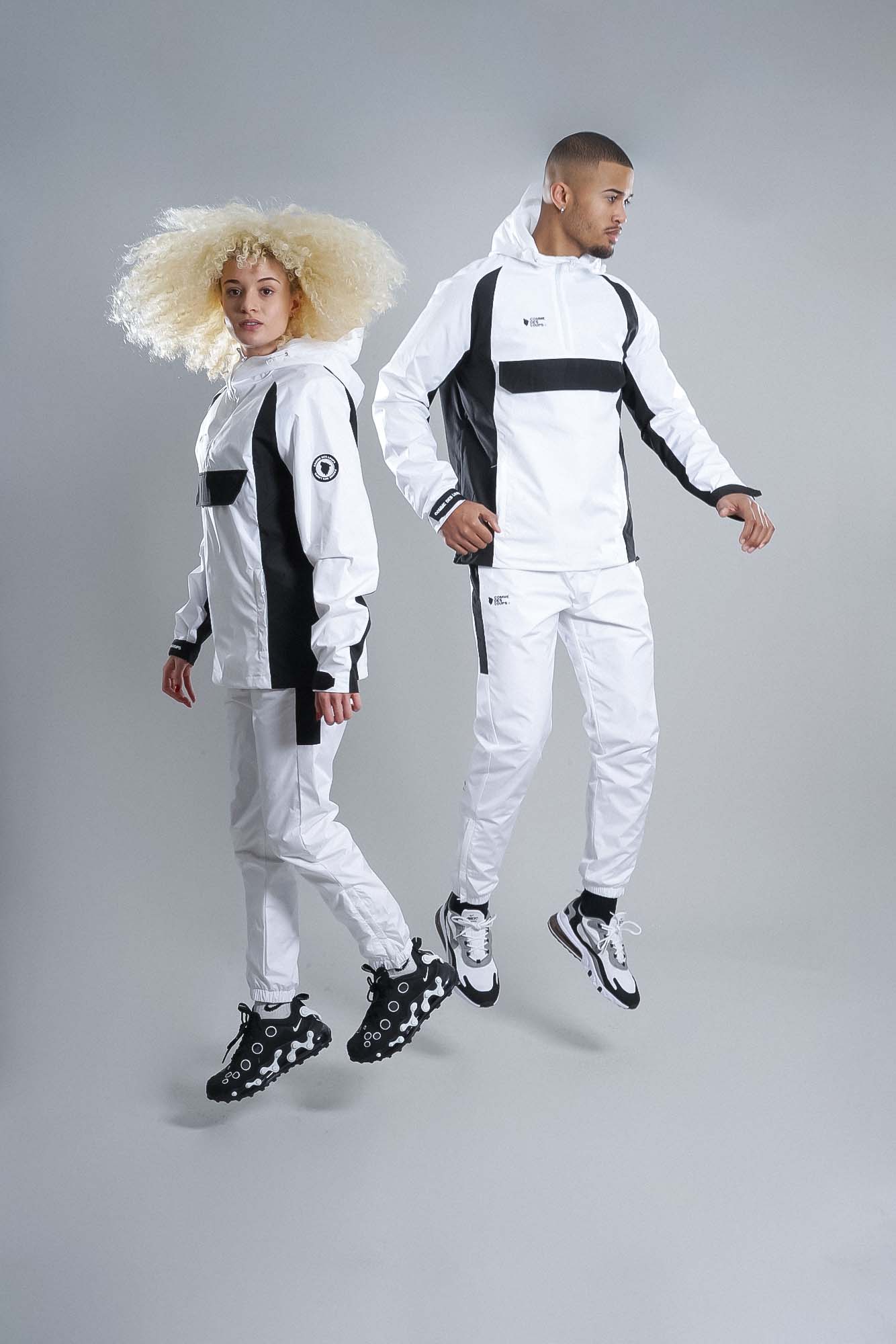 Survetement Capuche BRONX Blanc / Noir Unisex