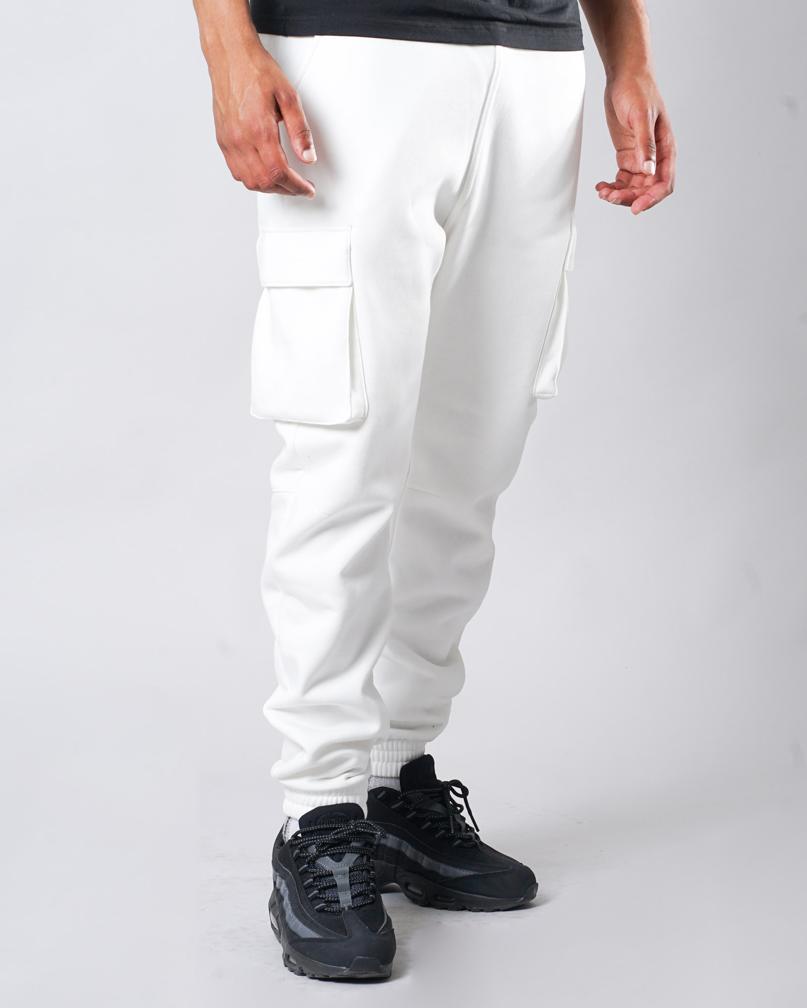 pantalon jogger blanc