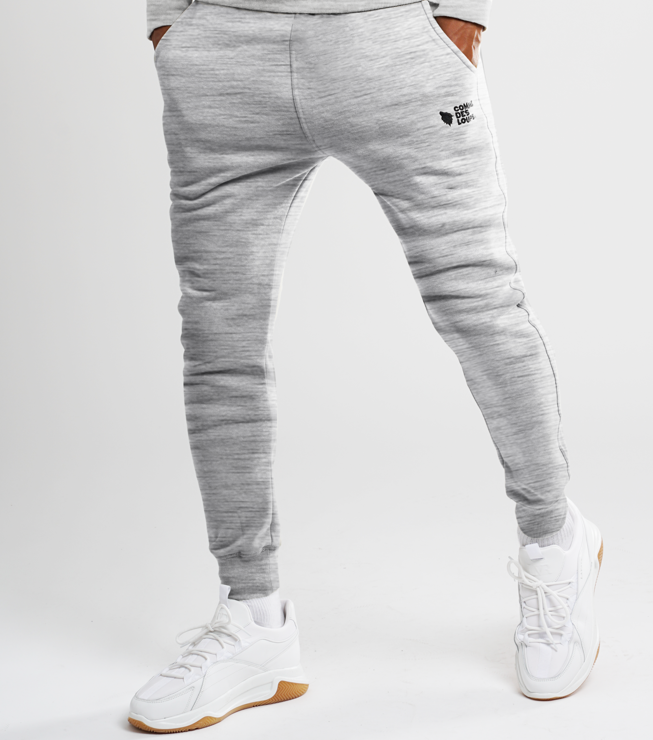 Pantalon jogging DOVIL Gris chiné claire
