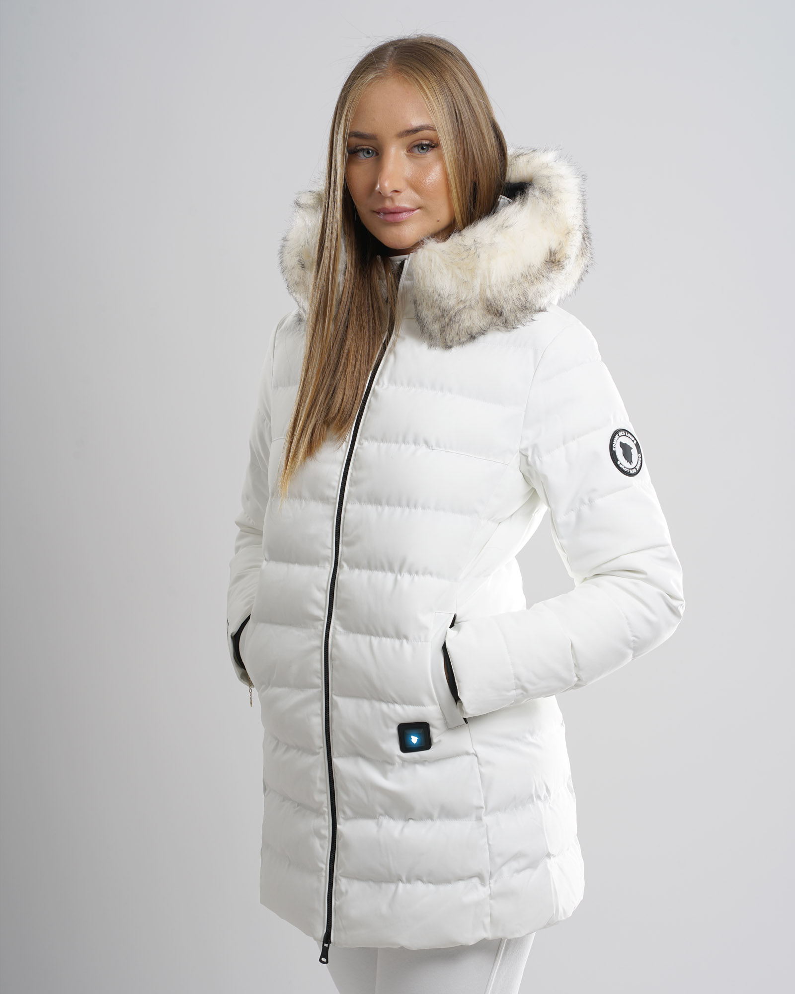 manteau doudoune blanc femme