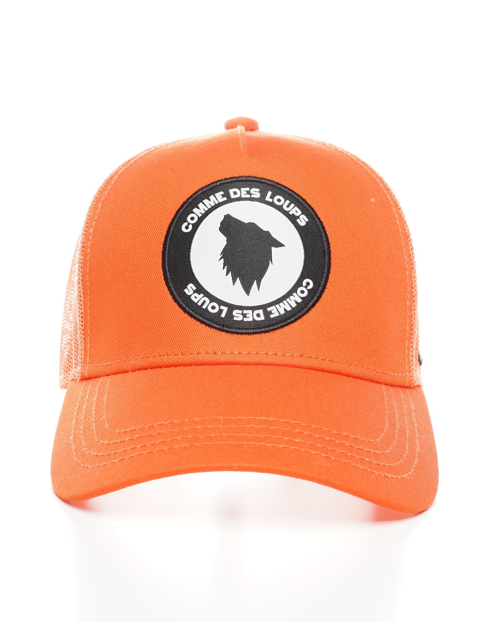 casquette orange patch