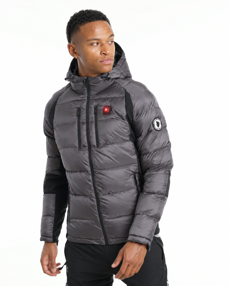 Doudoune Chauffante Capuche AVORIAZ Gris