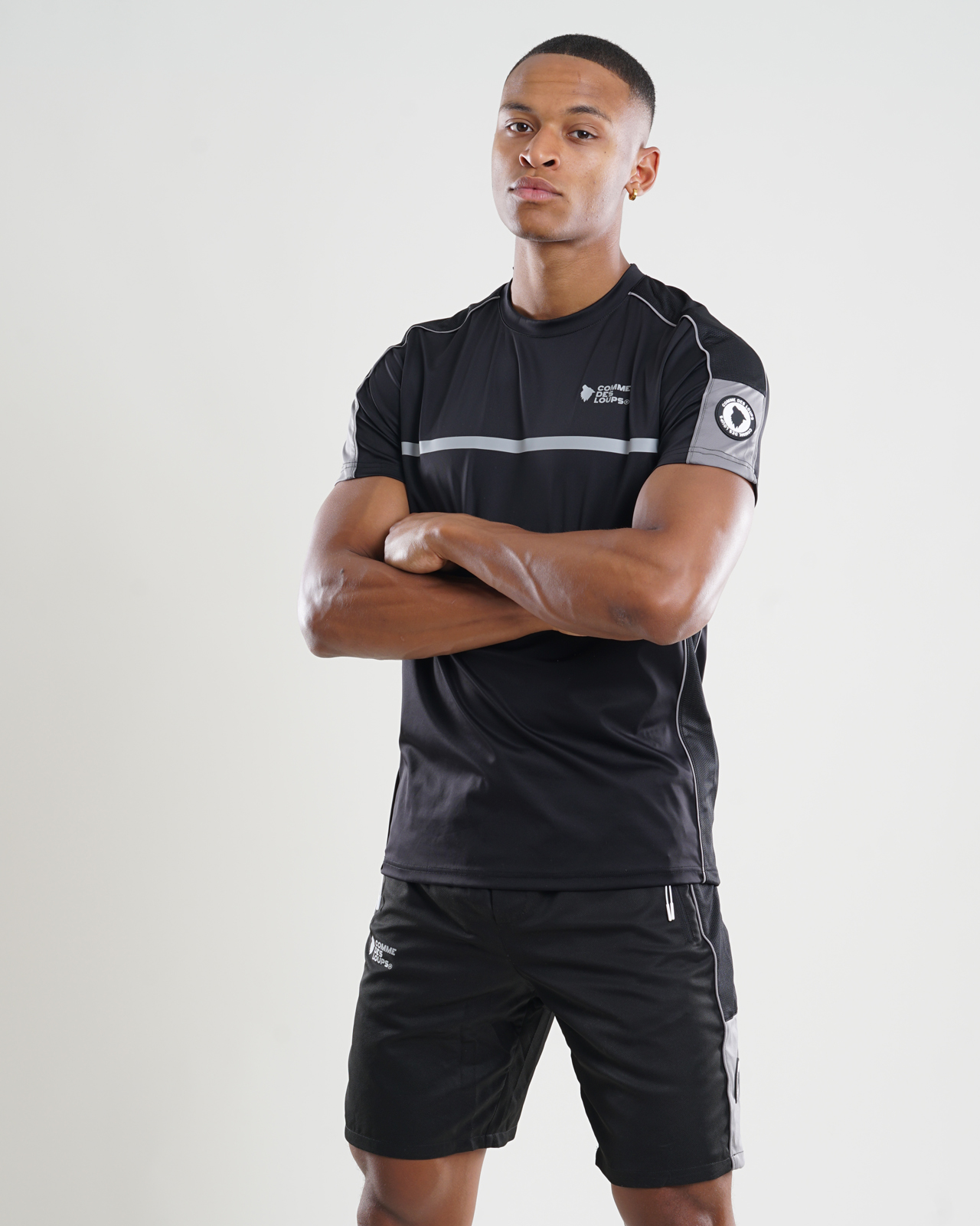 Ensemble Short Tee-Shirt Comme Des Loups Run Noir