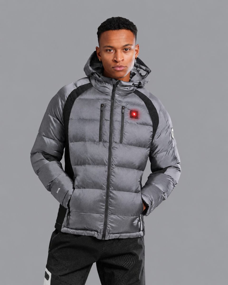 Doudoune Chauffante Capuche AVORIAZ 24 Gris