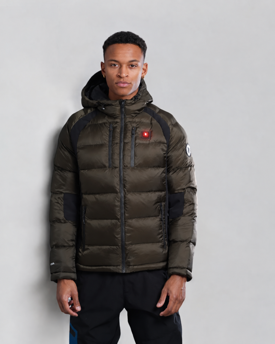 Doudoune Chauffante Capuche AVORIAZ 24 Kaki