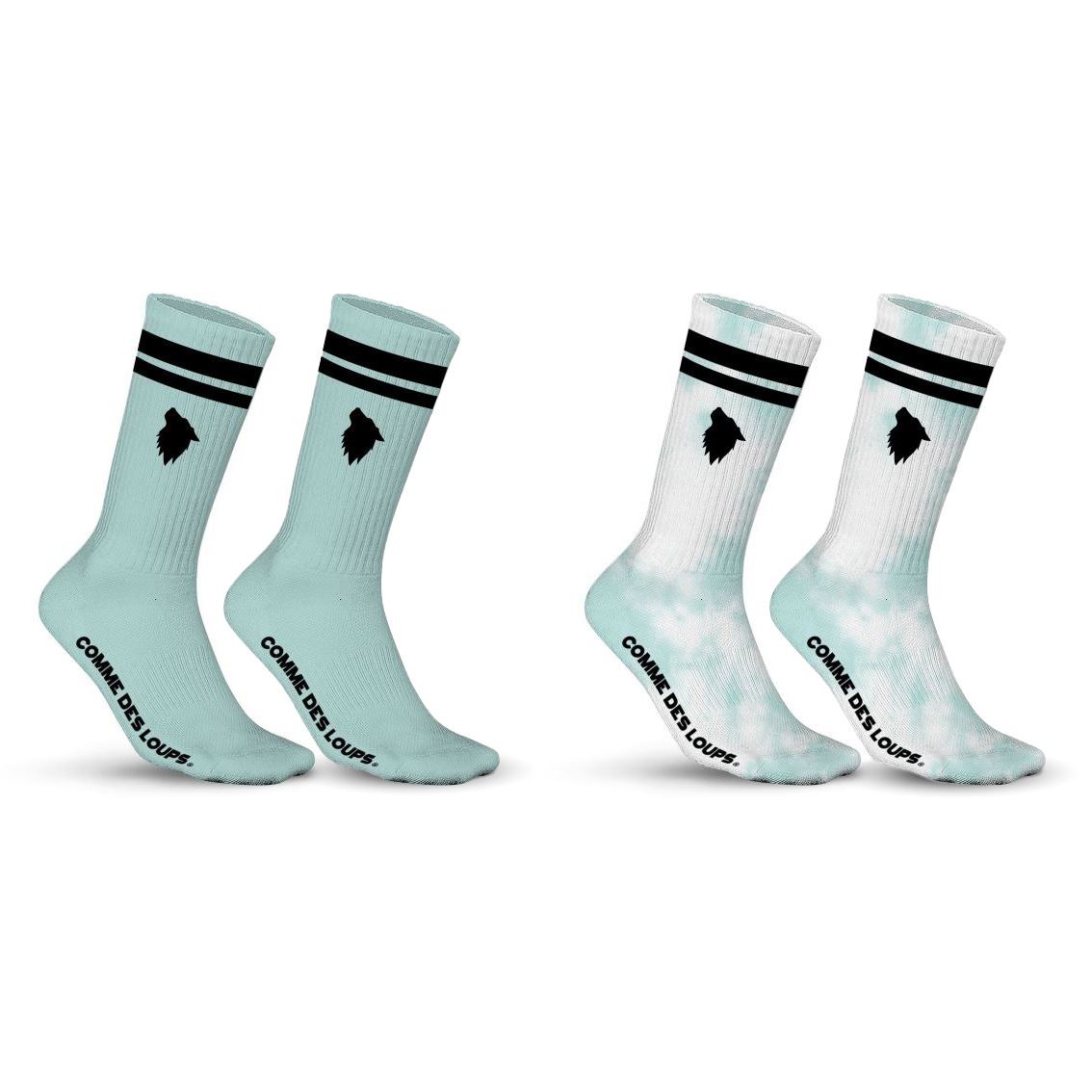 Chaussette Tennis Comme Des Loup Turquoise Lot de 2 paires