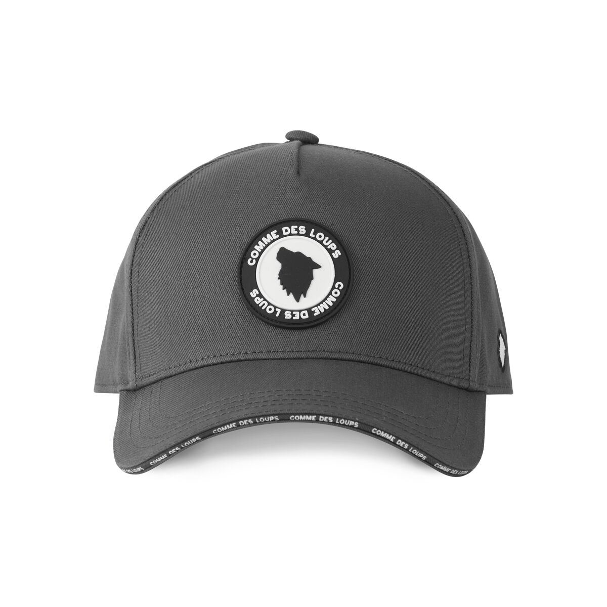 Casquette Comme Des Loups Avec Badge Rubber Gris Anthracite