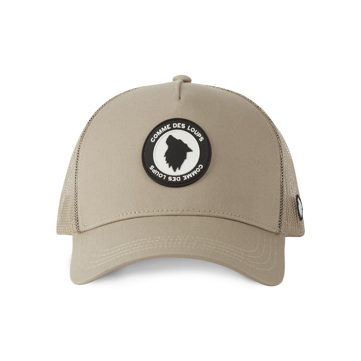 Casquette COMME DES LOUPS Mesh Et Badge Rubber Beige