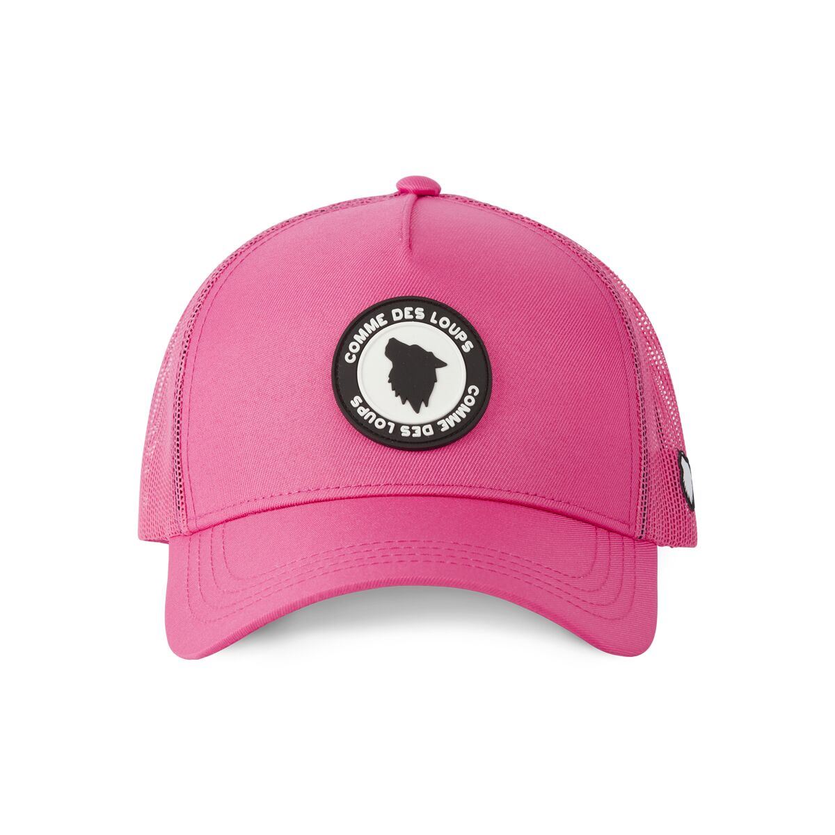 Casquette COMME DES LOUPS Mesh Et Badge Rubber Rose