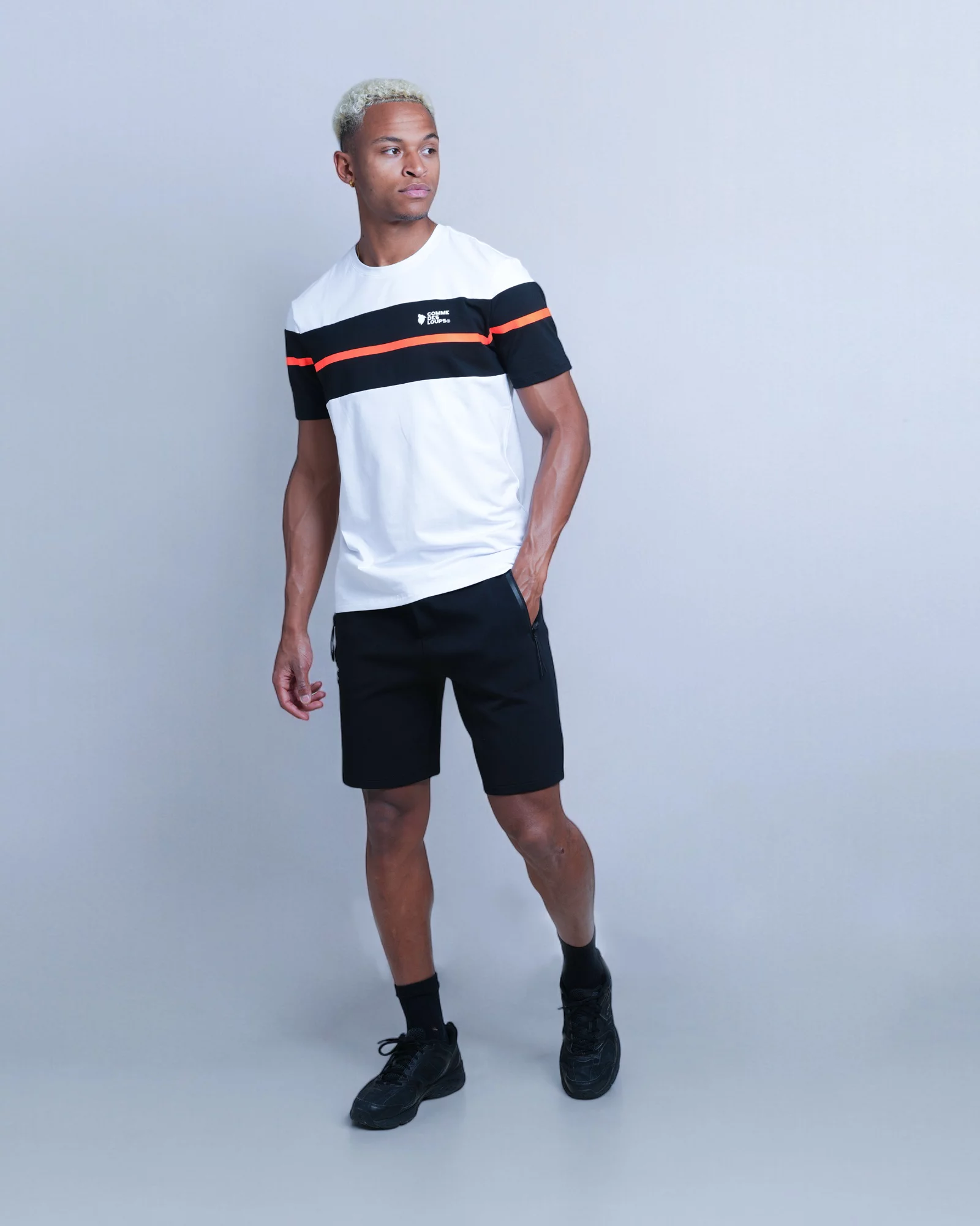 T-shirt comme des loups Wimbledon Orange/Blanc