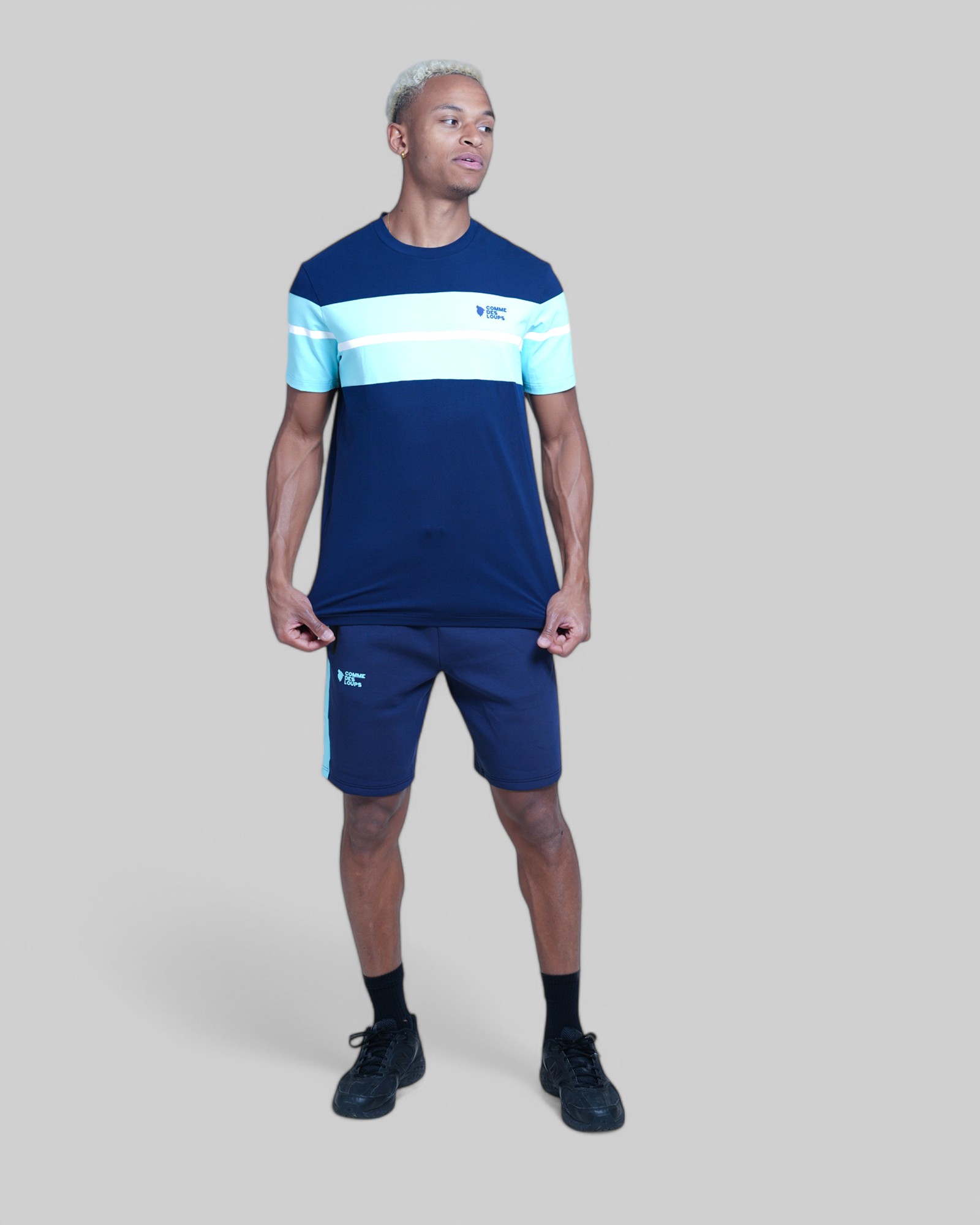 T-shirt comme des loups Wimbledon Navy Ocean