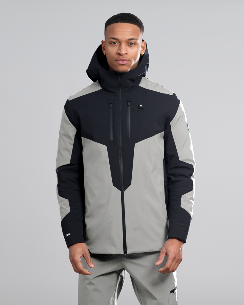 Doudoune Chauffante Capuche CHAMONIX 2 Gris Claire
