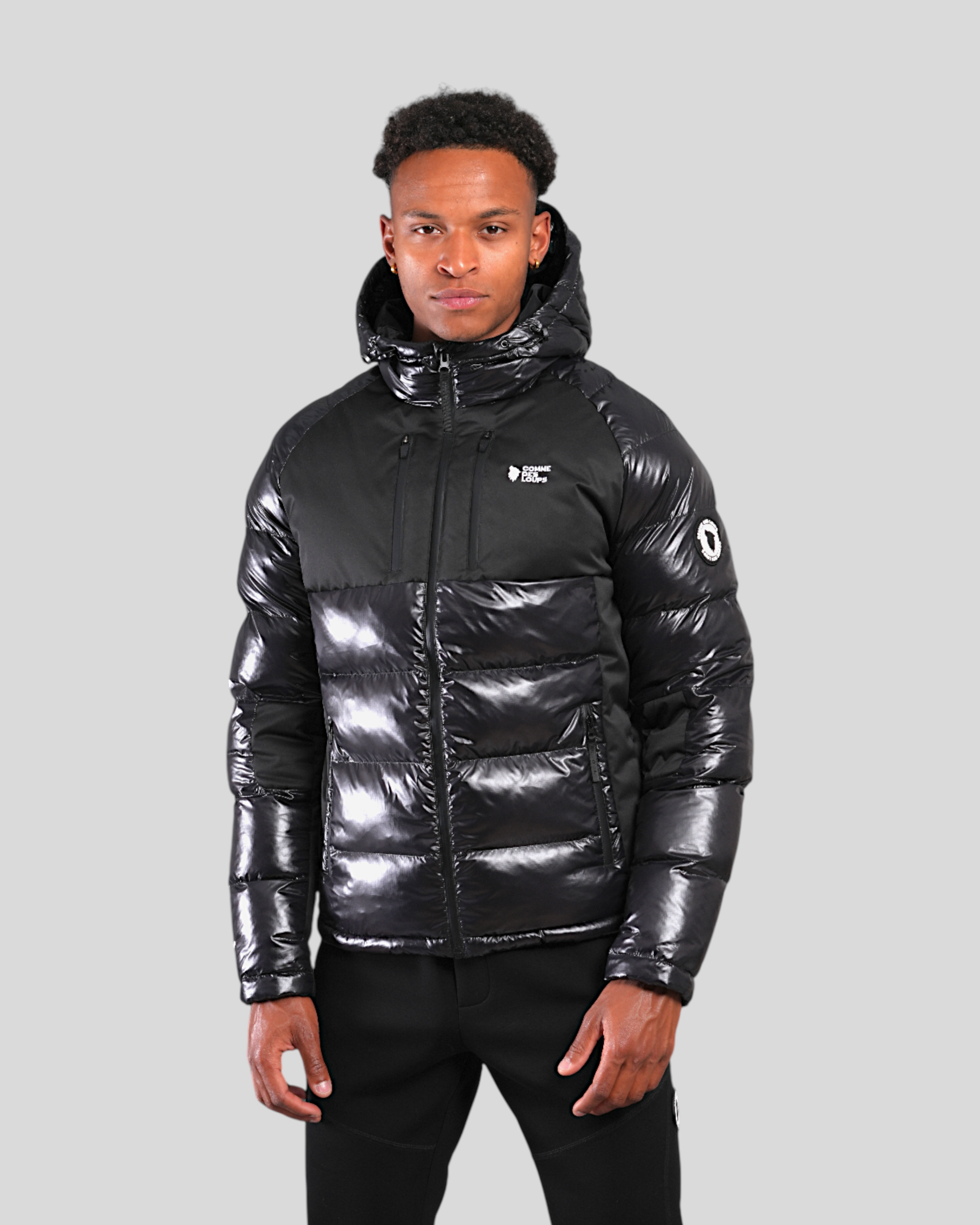 Doudoune Capuche Non Chauffante MATARO Noir Shinny