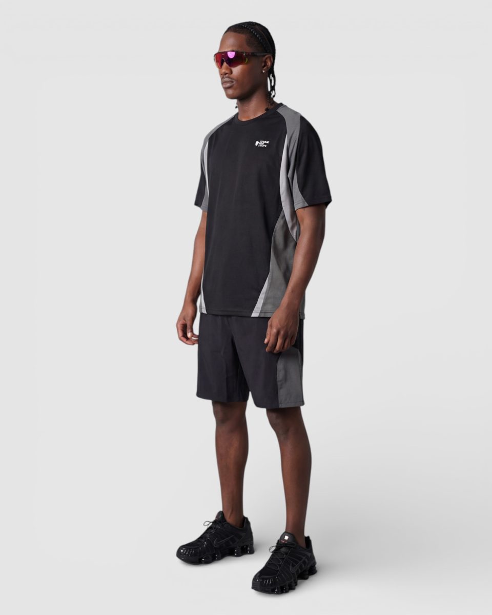 Ensemble Short T-Shirt WAVE Noir Anthracite