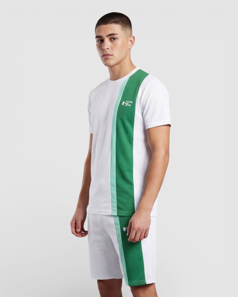 Tee-Shirt Comme Des Loups AMALFI Blanc Vert