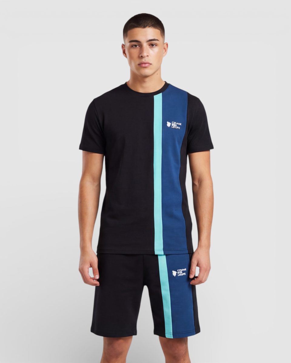 Tee-Shirt Comme Des Loups AMALFI Noir Bleu