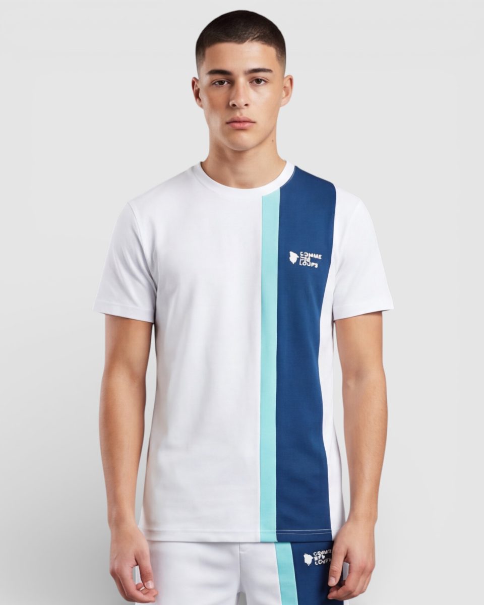 Tee-Shirt Comme Des Loups AMALFI Blanc Bleu