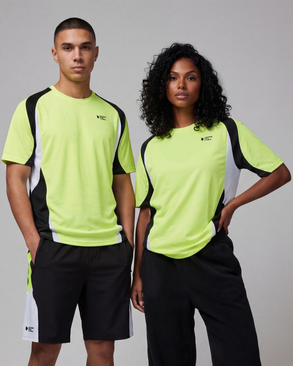 Tee-Shirt Comme Des Loups WAVE Fluo Noir