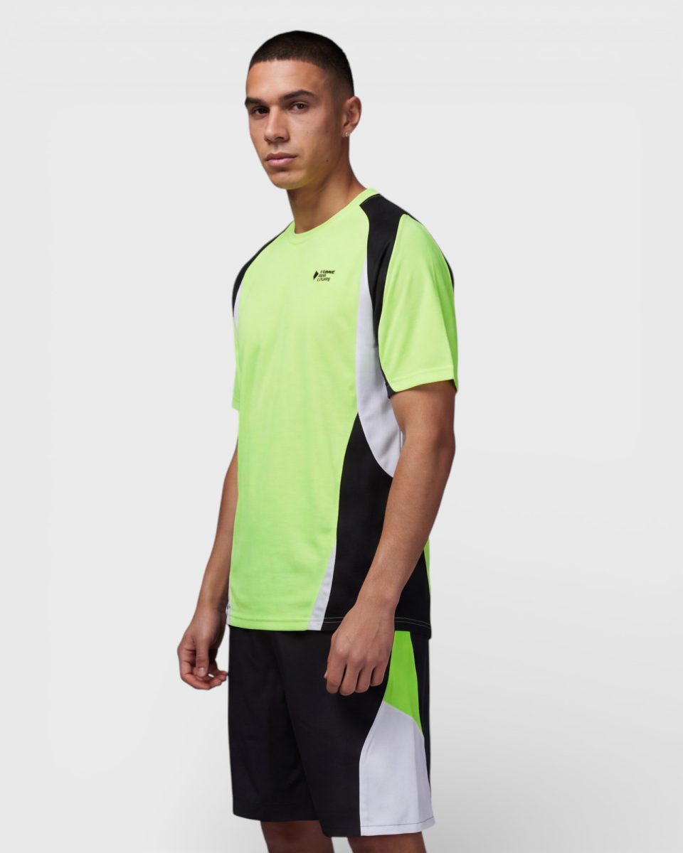 Ensemble Short T-Shirt WAVE Fluo Noir