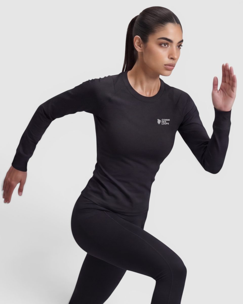 Tee-Shirt Manche Longue Femme CAMELIA Noir