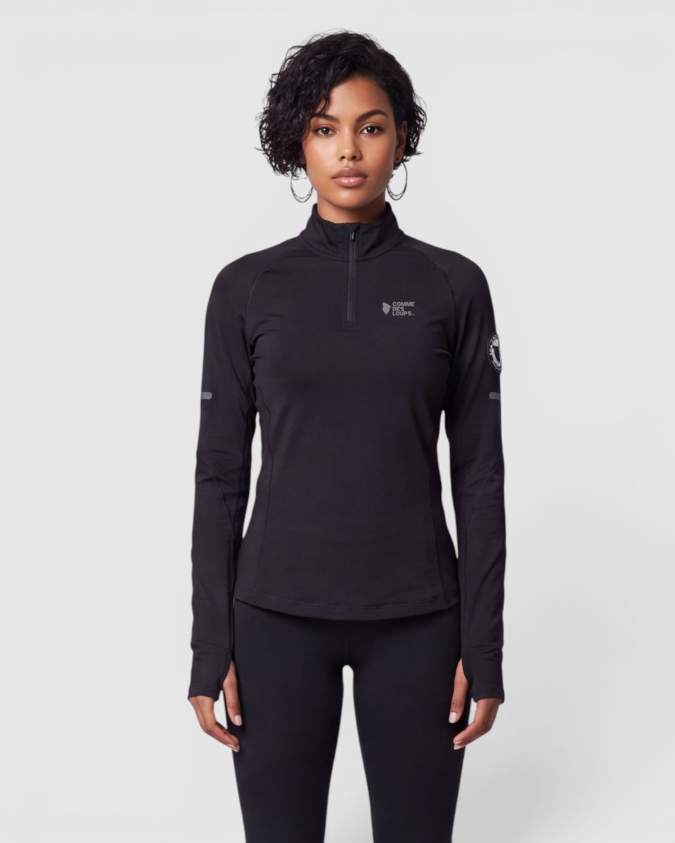 Sweat Femme Demi-zip WONDER Noir