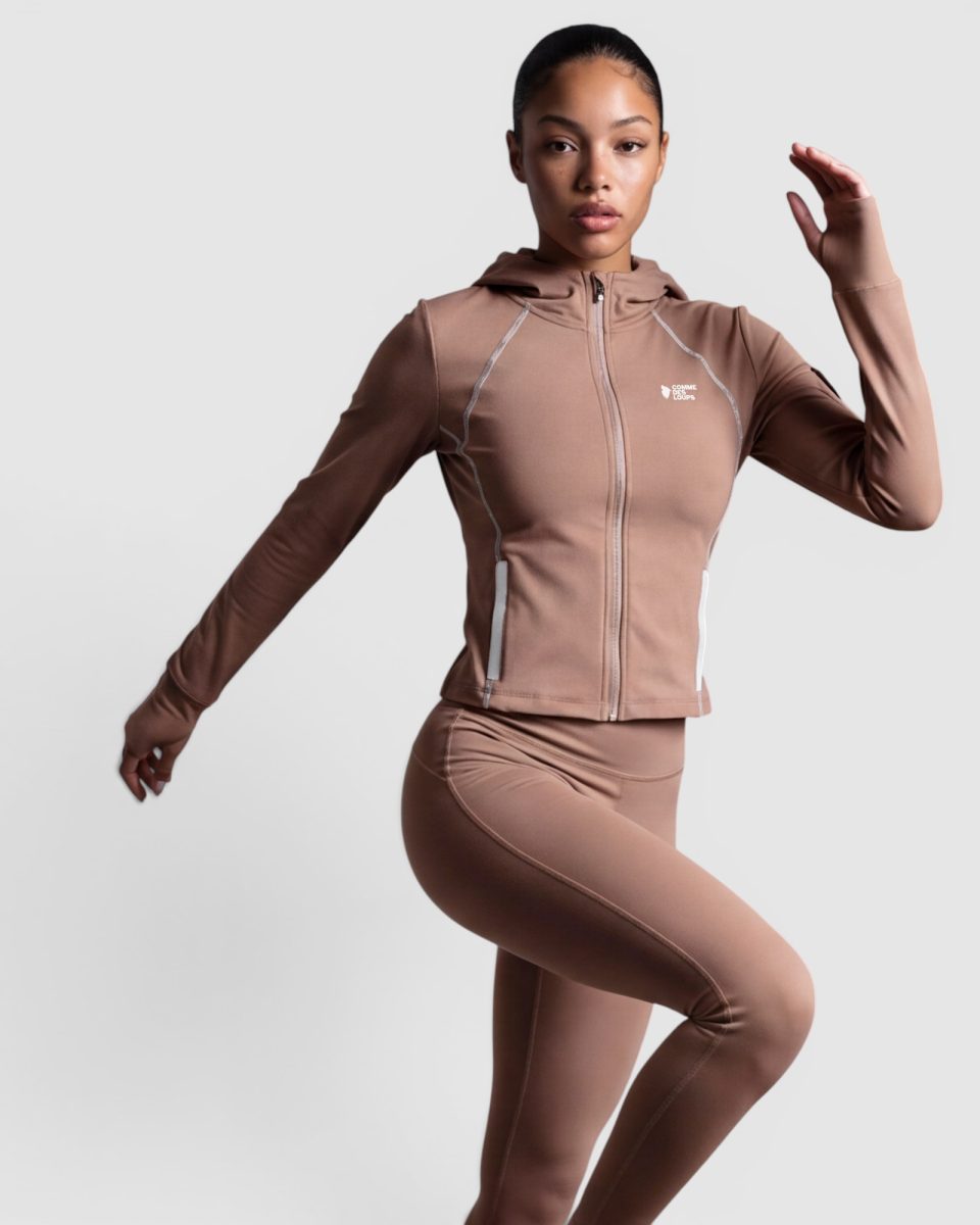 Veste Femme Zipée FLORA Marron