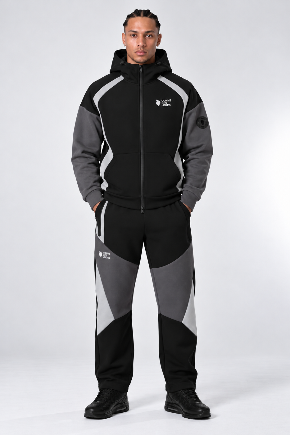 Survetement Homme GRIZZLY Noir Anthracite