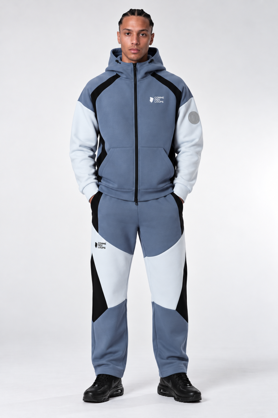 Survetement Homme GRIZZLY Bleu Gris perle
