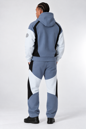 Vue arrière en tenue sport color-block