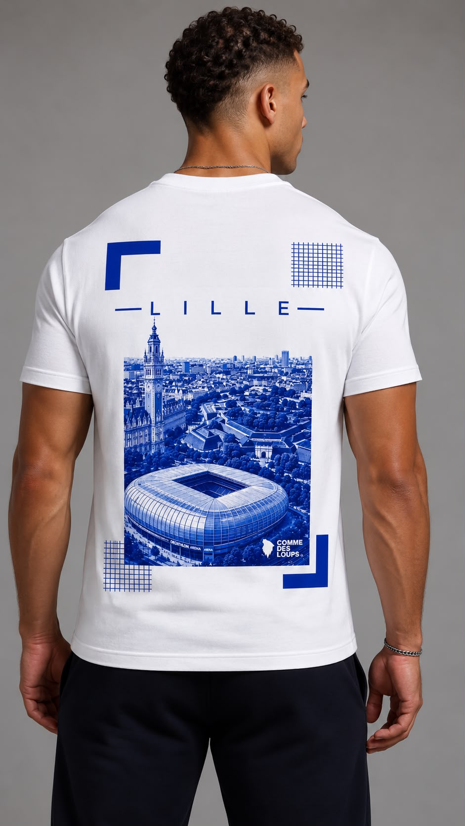 TEE-SHIRT STADIUM LILLE COMME DES LOUPS Blanc